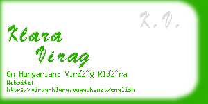 klara virag business card